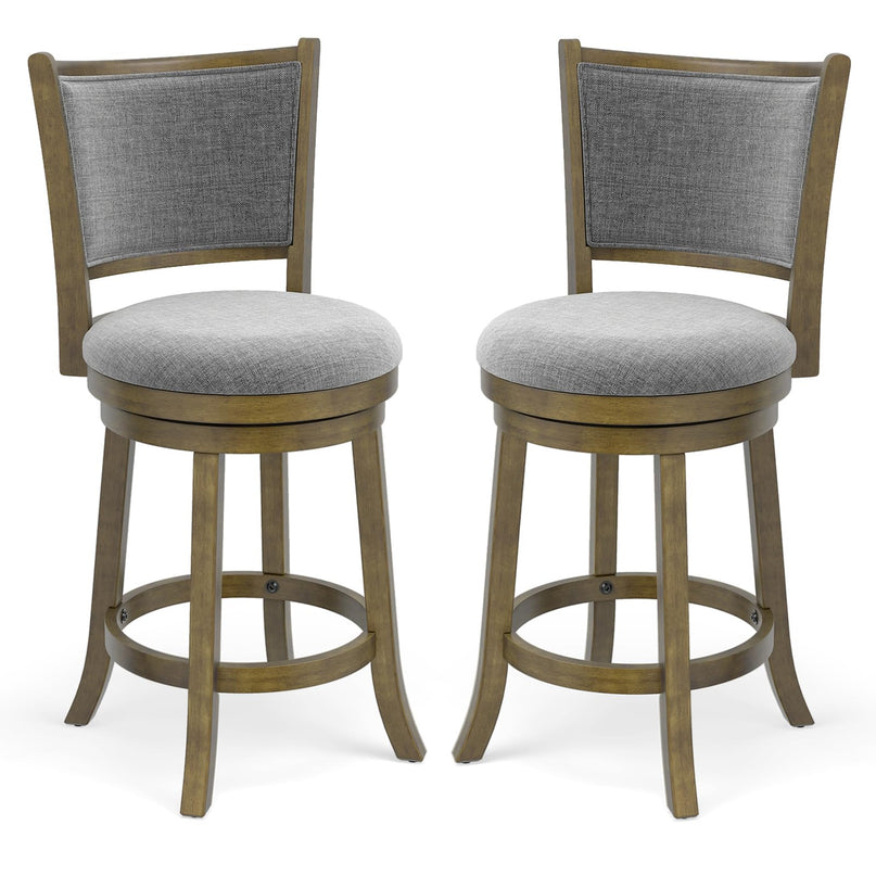 Giantex 25" Counter Height Bar Stools Set of 2/4 Swivel Barstools