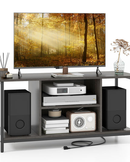 Giantex TV Stand for TV Up to 50” TVs, Entertainment Center with Charging Station, USB & Type C Ports