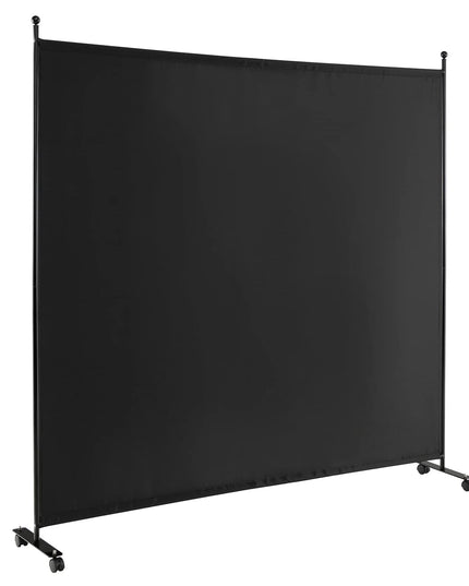 Giantex 6Ft Tall Room Divider with Rollers White- 73" Wide Freestanding Lightweight Folding Partition Privacy Screen