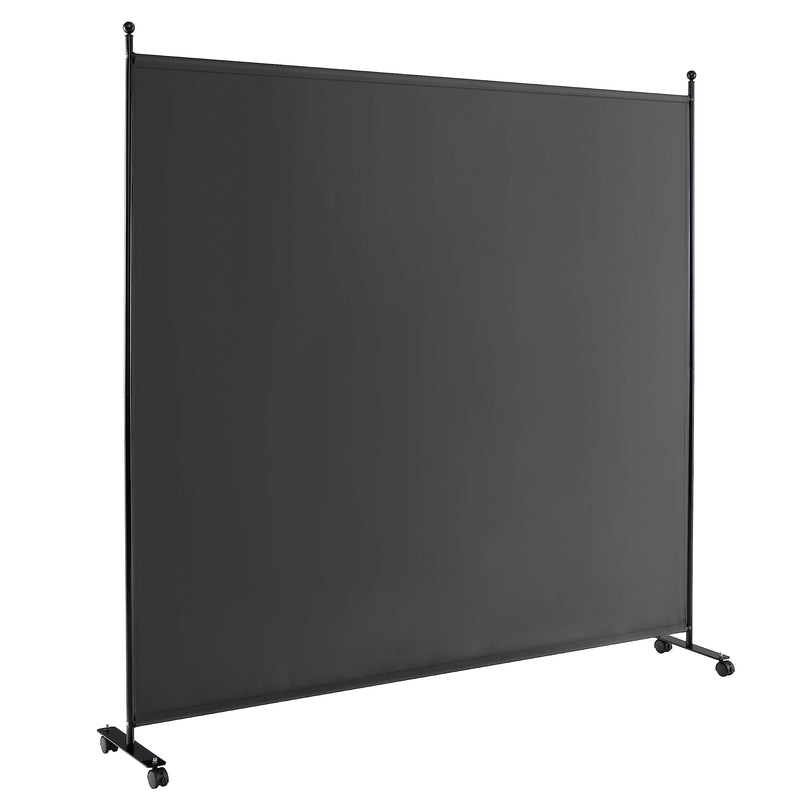 Giantex 6Ft Tall Room Divider with Rollers White- 73" Wide Freestanding Lightweight Folding Partition Privacy Screen