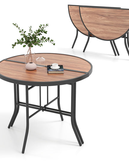 Giantex Half Round Folding Table Half Moon Dining Table