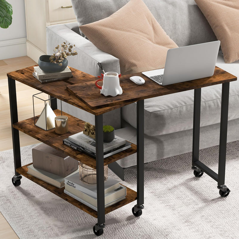 Giantex 360° Free Rotating Sofa Side Table