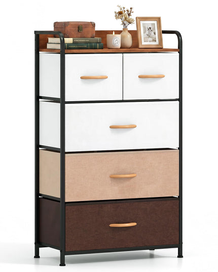 Giantex 5-Drawer Fabric Dresser for Nursery