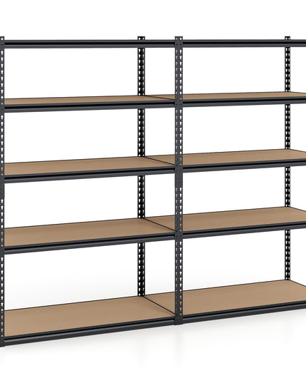 Giantex 5-Tier Metal Storage Shelves(1/2/3/4,48" W x 24" D x 72" H)