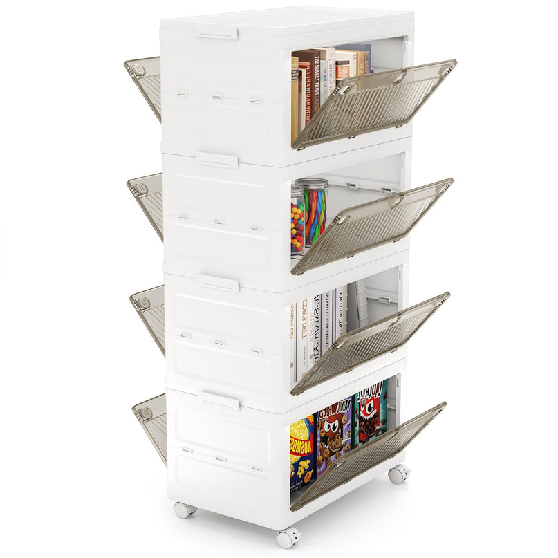 Giantex 44 Gal Plastic Storage Bins with Lids for Living Room