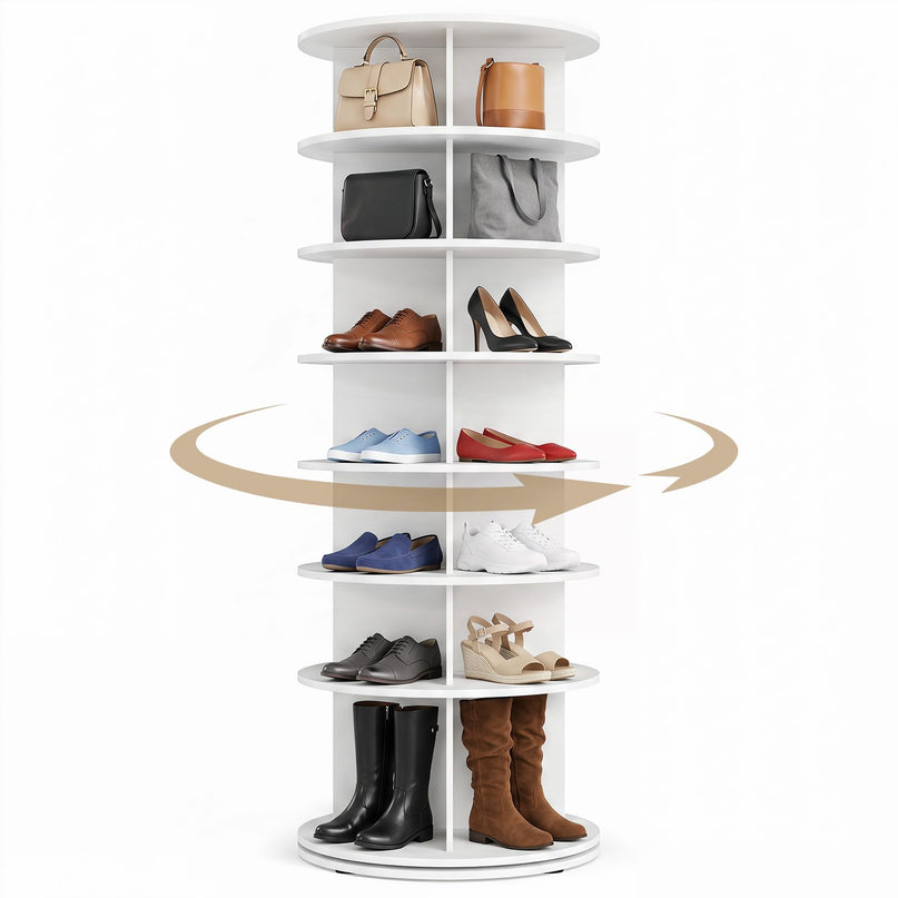 Giantex 7 Tier Rotating Shoe Rack Tower