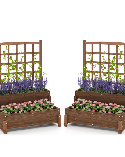 Giantex Raised Garden Bed with Legs and Trellis