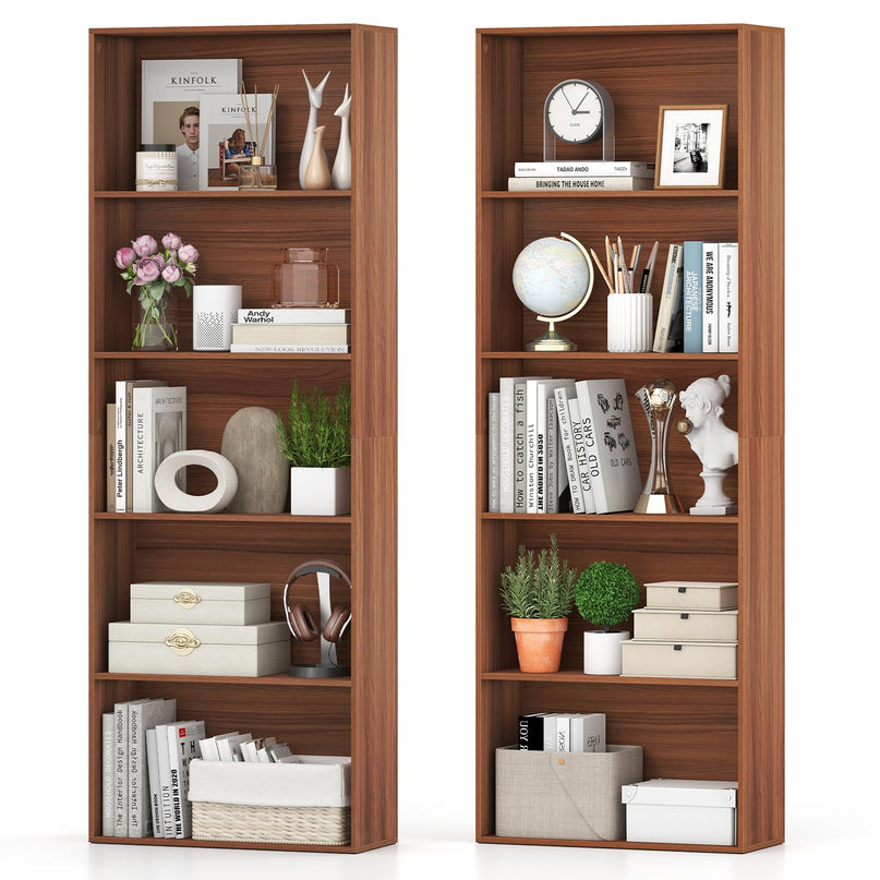 Giantex 5 Tier Bookshelf for Living Room Bedroom Home Office