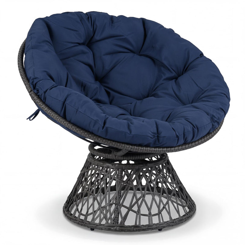 Giantex Wicker Papasan Chair with Soft Thick Cushion（ 41.5"W）