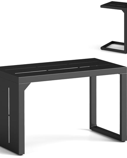 Giantex C-Shaped End Table with Adjustable Foot Pads