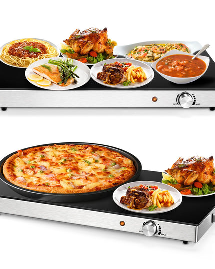 Giantex 2 Packs Electric Warming Tray, 22''x15'' Hot Plate with Adjustable Temperature Control