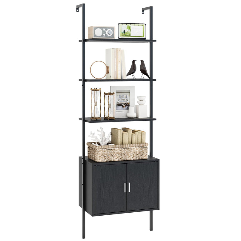 Giantex 5 Tier Wall Mounted Ladder Shelf for Living Room