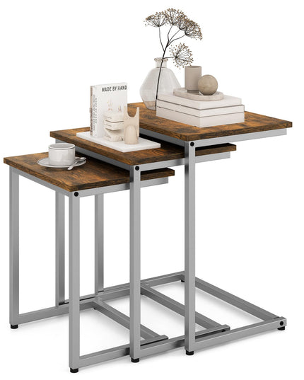 Giantex Nesting Coffee Table Set of 3