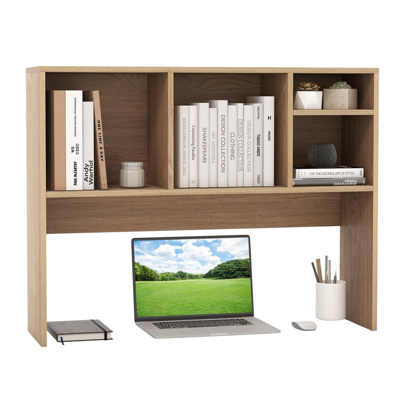 Giantex Desktop Bookshelf, Countertop Storage Hutch with 4 Shelves for Computer Desk, Dressing Tabletop Display Rack