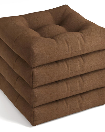 Giantex 2/4/6 Pack Tufted Patio Cushions 4 Inch Thick Outdoor Chair Pads