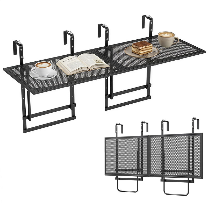 Giantex 48" Balcony Railing Table for Patio & Deck