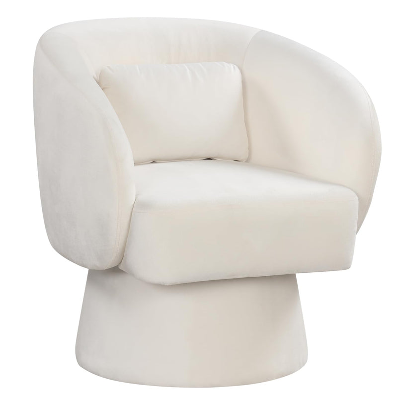 Giantex Swivel Accent Chair Upholstered Barrel Chair