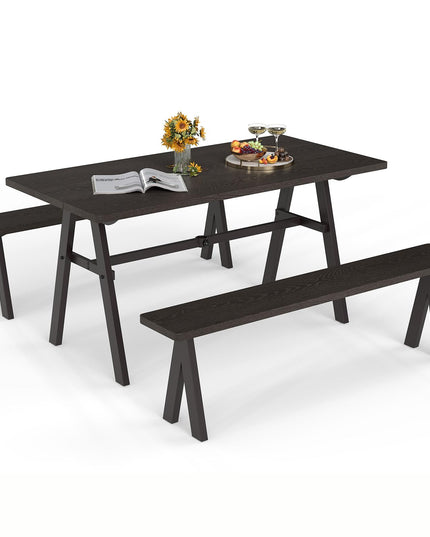 Giantex 3 Pieces Outdoor Picnic Table Set for 6 People