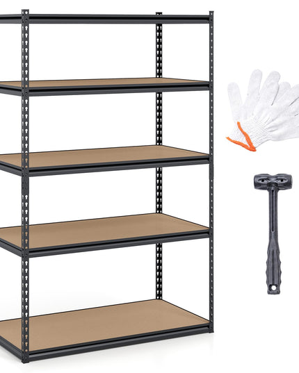 Giantex 5-Tier Metal Storage Shelves(1/2/3/4,48" W x 24" D x 72" H)