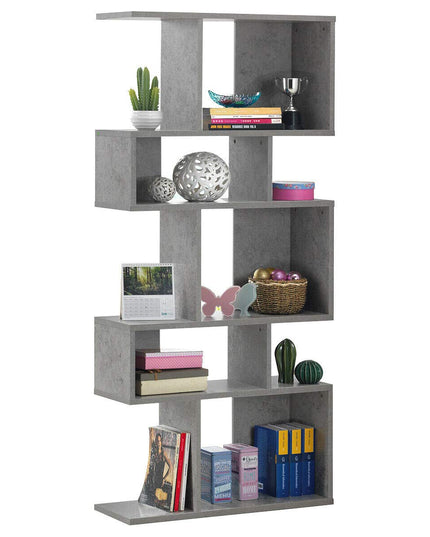 Freestanding Ladder Bookcase, 5-Layer Shelves Closet Organizer Rack Display Cabinet