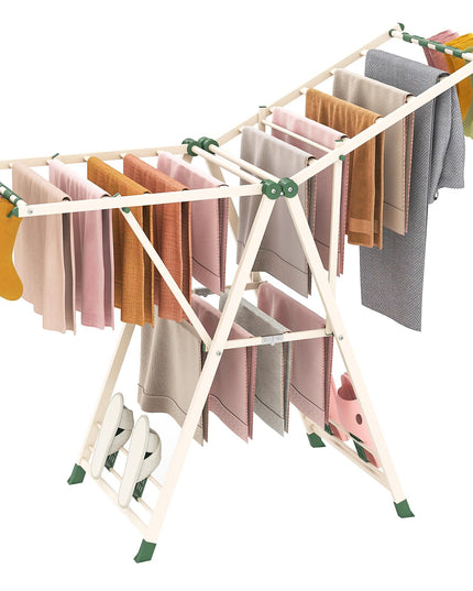 Giantex Clothes Drying Rack Foldable Metal Laundry Drying Rack（ 55.5"L x 39"-58"H）