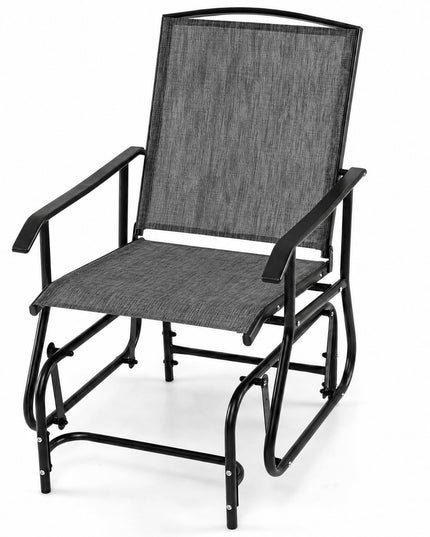 GIANTEX Patio Gliding Chair w/Metal Frame (1/2)