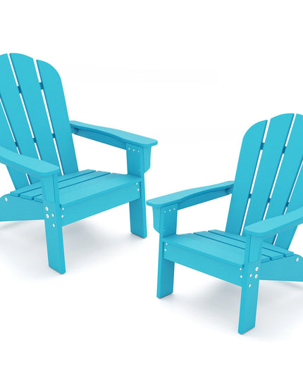 Chaise Adirondack pour enfants Giantex en PEHD – Chaise de jardin toutes saisons pour tout-petits au design ergonomique