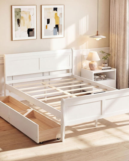Lit jumeau Giantex avec 2 tiroirs de rangement pour enfants, adolescents et adultes