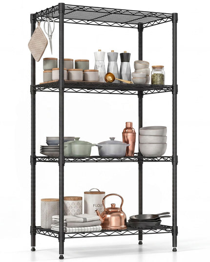 Étagères de rangement Giantex à 4 niveaux | Unité d'étagères métalliques robustes pour cuisine, garage