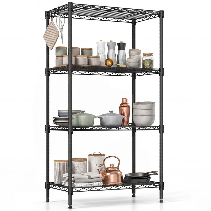 Giantex 4-Tier Storage Shelves | Heavy Duty Metal Shelving Unit for Kitchen, Garage