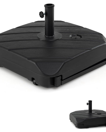 Giantex Rolling Patio Umbrella Base with Wheels and Pull Rod