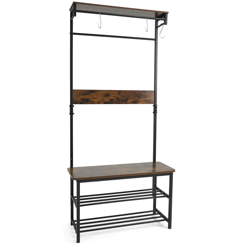 Meuble d'entrée Giantex 4-en-1 avec banc et rangement à chaussures