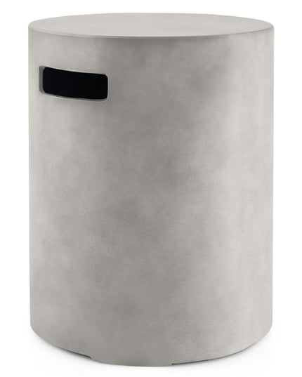Giantex Propane Tank Cover Table - Outdoor Gas Tank Storage Side Table Fits 20 LBS Propane , Gray