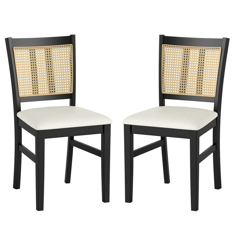 Giantex Rattan Dining Chairs Set of 2/4 for Dining Living Room Restaurant