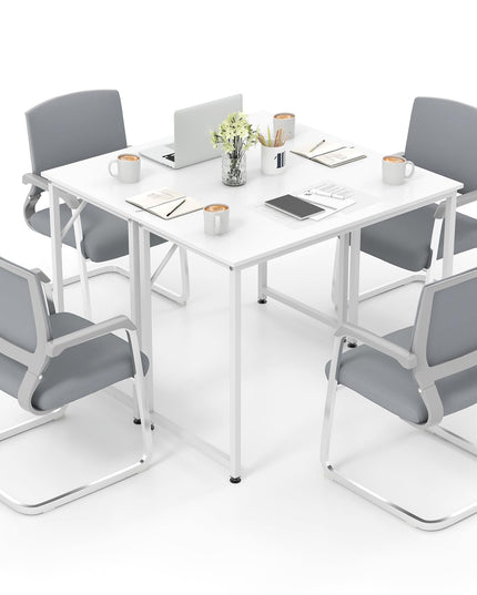 Giantex 6.5 FT Small Conference Table, 2 PCS 40" x 19.5" Rectangular Meeting Table with Heavy-Duty Metal Frame