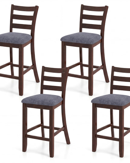 Giantex Counter Height Bar Stools Set of 2/4 w/Backrest Padded Seat
