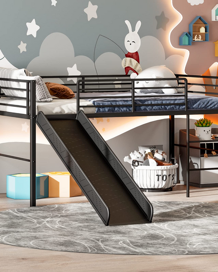 Giantex Twin Loft Bed with Slide