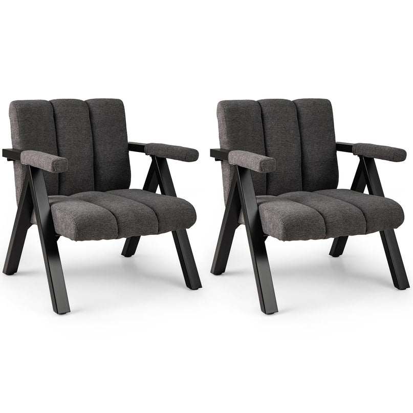 Giantex Mid-Century Modern Accent Chair Comfy Oversized Reading Chair