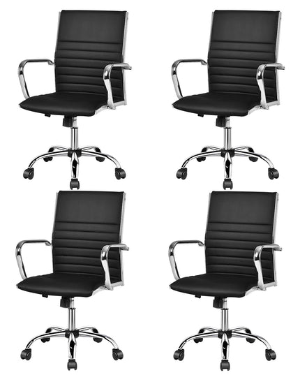 Ribbed Office Chair, Ergonomic High Back Executive Conference Chair