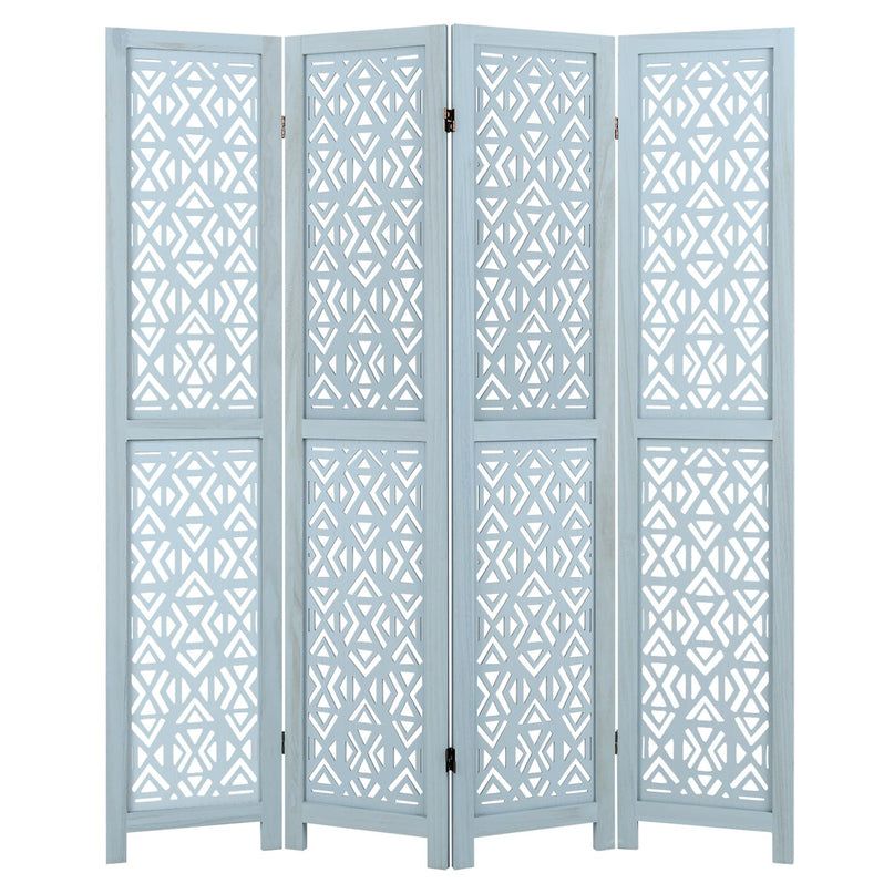 Giantex Room Divider 4/6 Panels - Boho Room Dividers with Carved Cutout Pattern & Solid Wood Frame, Fully Assembled