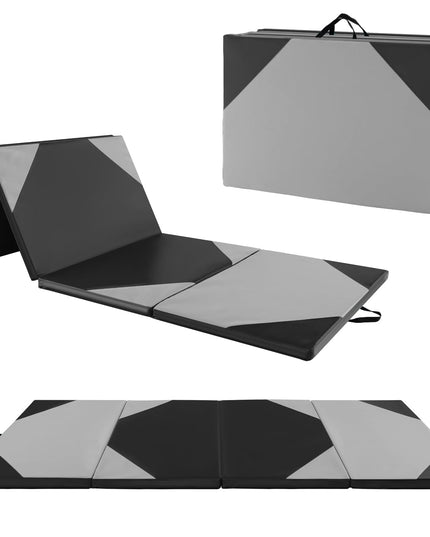 Giantex 4'x10' Gymnastics Mat, 2" Thick Folding Tumbling Mat with Carrying Handles