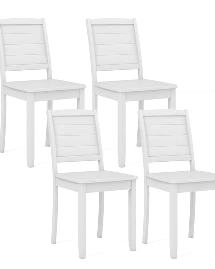 Giantex Wood Dining Chairs Set of 2/4, Modern Kitchen Chairs w/Rubber Wood Legs, Curved Backrest, Farmhouse Diner Chairs