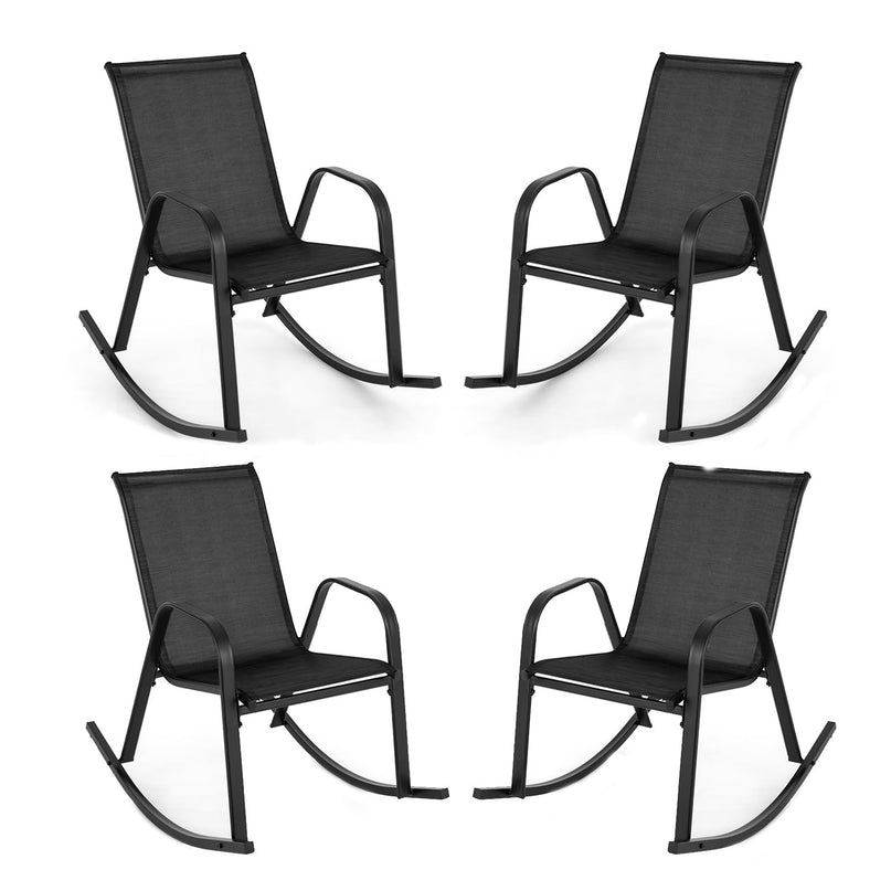Giantex Outdoor Rocking Chairs , Patio Rocking Chairs w/Breathable Seat & Back