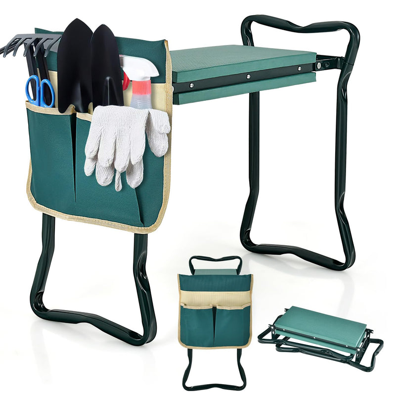 Giantex Garden Kneeler & Seat Folding Gardening Stool Holds 330 LBS