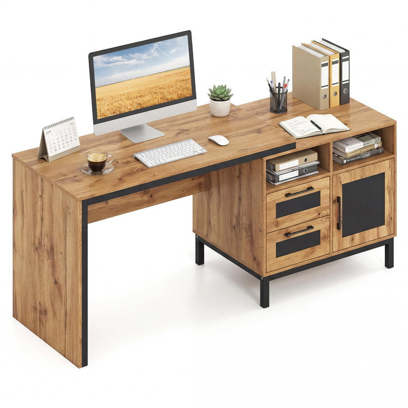 Giantex 71" Executive Desk Farmhouse Home Office Desk