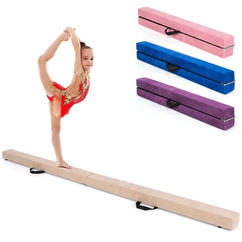 Giantex 7FT Folding Floor Balance Beam for Girls