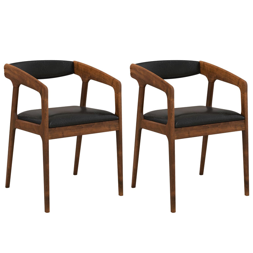 Giantex Modern Accent Chair - PU Leather Upholstered Armchairs w/Cozy Backrest & Padded Seat Cushion