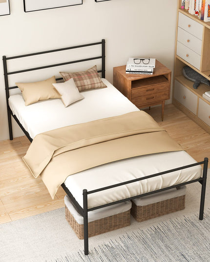 Giantex Twin Size Metal Bed Frame with Headboard & Footboard, 13.5 Inch Platform Bed Frame