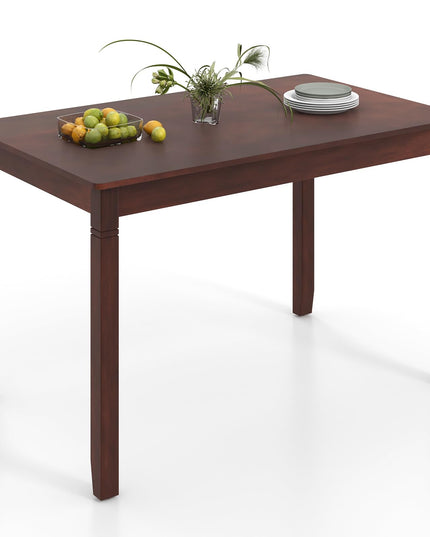 Giantex Dining Table for 4 People, 48” x 29” Kitchen Table with Wood Legs, Rectangular Dinner Table for Small Space