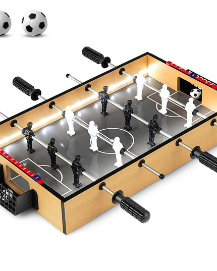 Giantex 20 Inch Foosball Table - Tabletop Football Table w/LED Lights, Realistic Players & 2 Balls